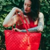 RED RIVIERA TOTE