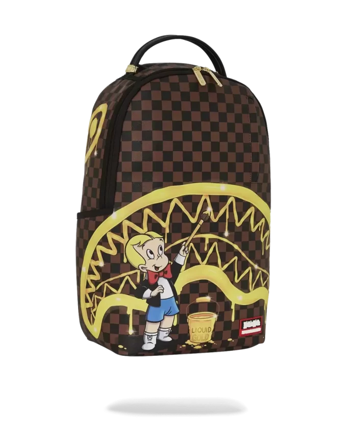 RICHIE RICH PAINT THE SHARK GOLD BACKPACK