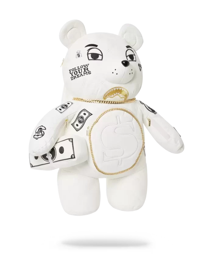 RIVIERA LE BLANC GOLD CHAIN MONEYBEAR TEDDYBEAR BACKPACK