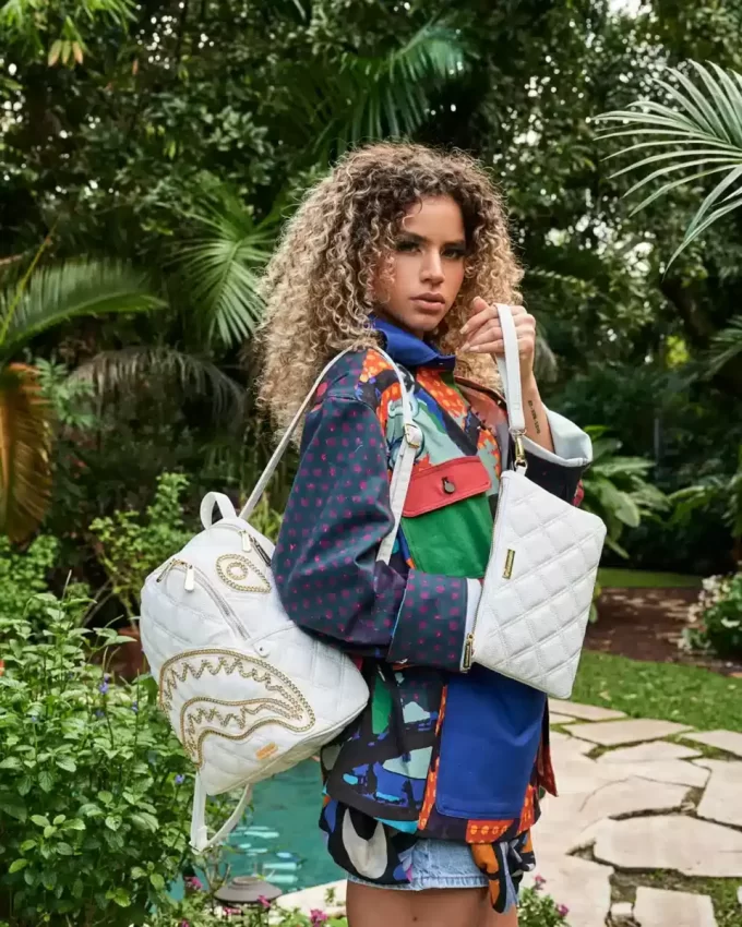 RIVIERA LE BLANC GOLD CHAIN SHARK CROSSOVER CLUTCH