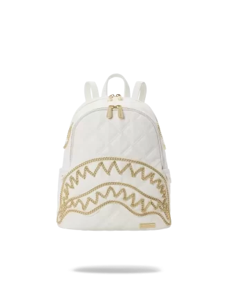 RIVIERA LE BLANC GOLD CHAIN SHARK SAVAGE BACKPACK