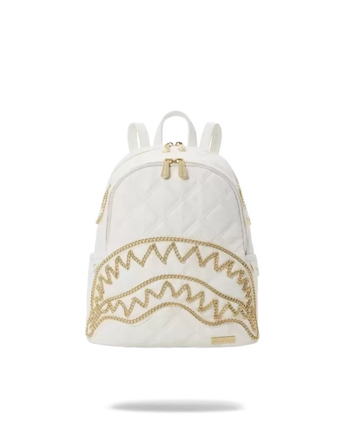 RIVIERA LE BLANC GOLD CHAIN SHARK SAVAGE BACKPACK