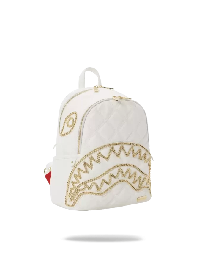 RIVIERA LE BLANC GOLD CHAIN SHARK SAVAGE BACKPACK