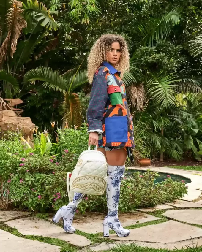 RIVIERA LE BLANC GOLD CHAIN SHARK SAVAGE BACKPACK