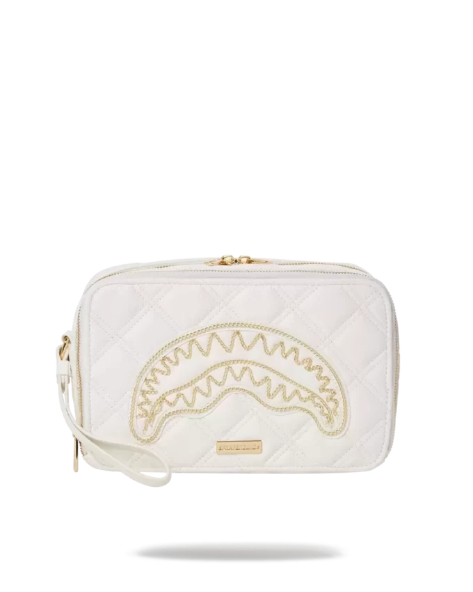RIVIERA LE BLANC GOLD CHAIN SHARK TOILETRY BAG