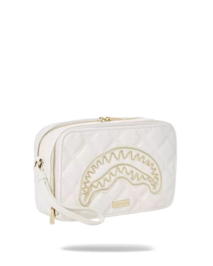 RIVIERA LE BLANC GOLD CHAIN SHARK TOILETRY BAG