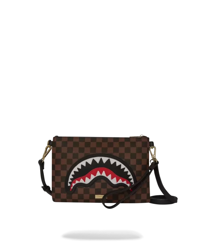 SAWTOOTH SHARKS IN PARIS CROSSOVER CLUTCH