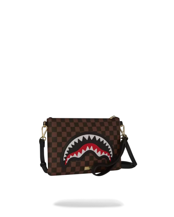 SAWTOOTH SHARKS IN PARIS CROSSOVER CLUTCH