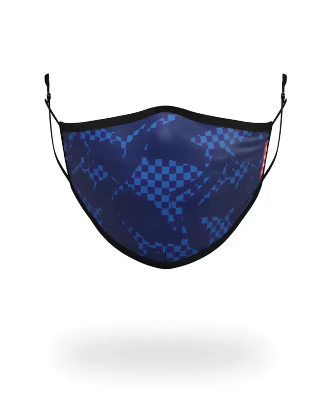 SHARK CHECK (BLUE) FACE MASK