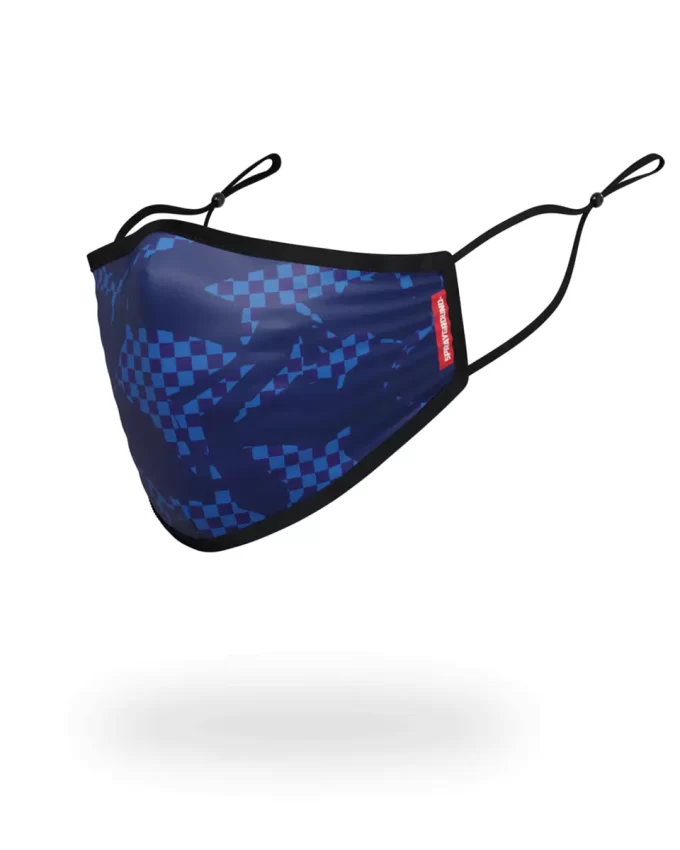 SHARK CHECK (BLUE) FACE MASK