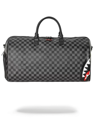 SHARKS IN PARIS (BLACK CHECKERED EDITION) DUFFLE