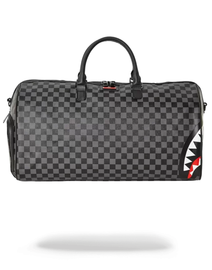 SHARKS IN PARIS (BLACK CHECKERED EDITION) DUFFLE