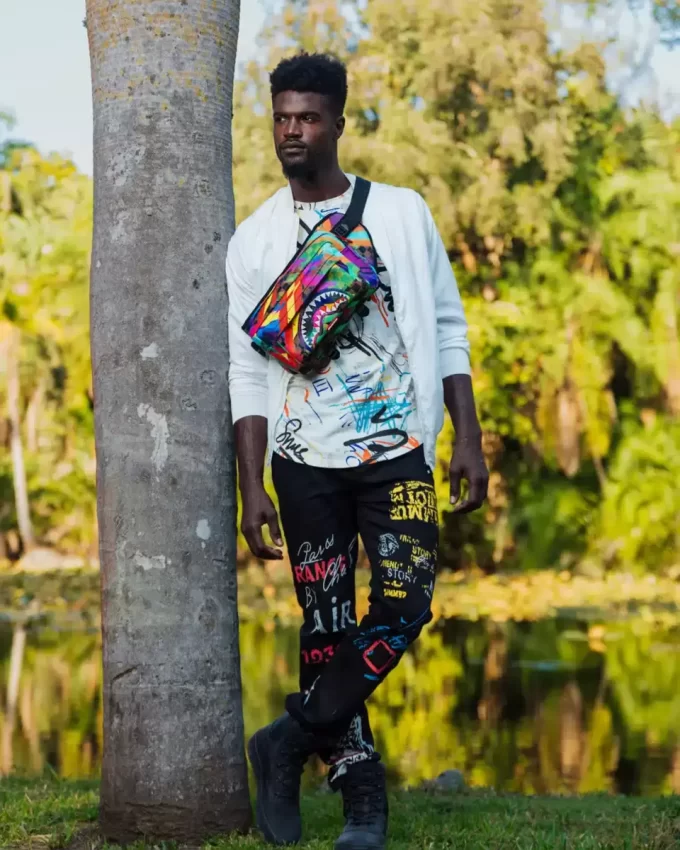 SHARKS IN PARIS CITY STREAKS CARGO CROSSBODY