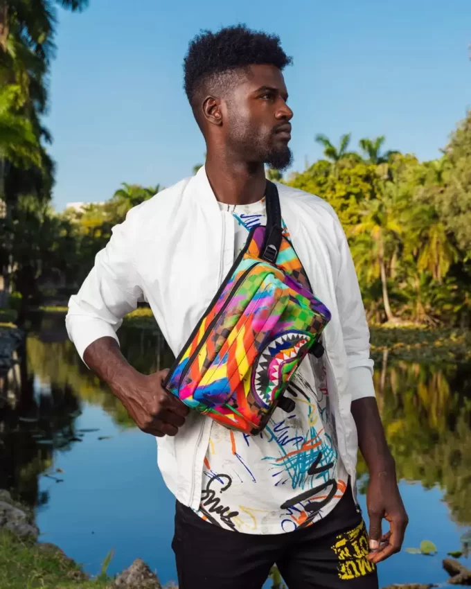 SHARKS IN PARIS CITY STREAKS CARGO CROSSBODY