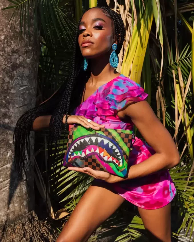 SHARKS IN PARIS CITY STREAKS CROSSOVER CLUTCH