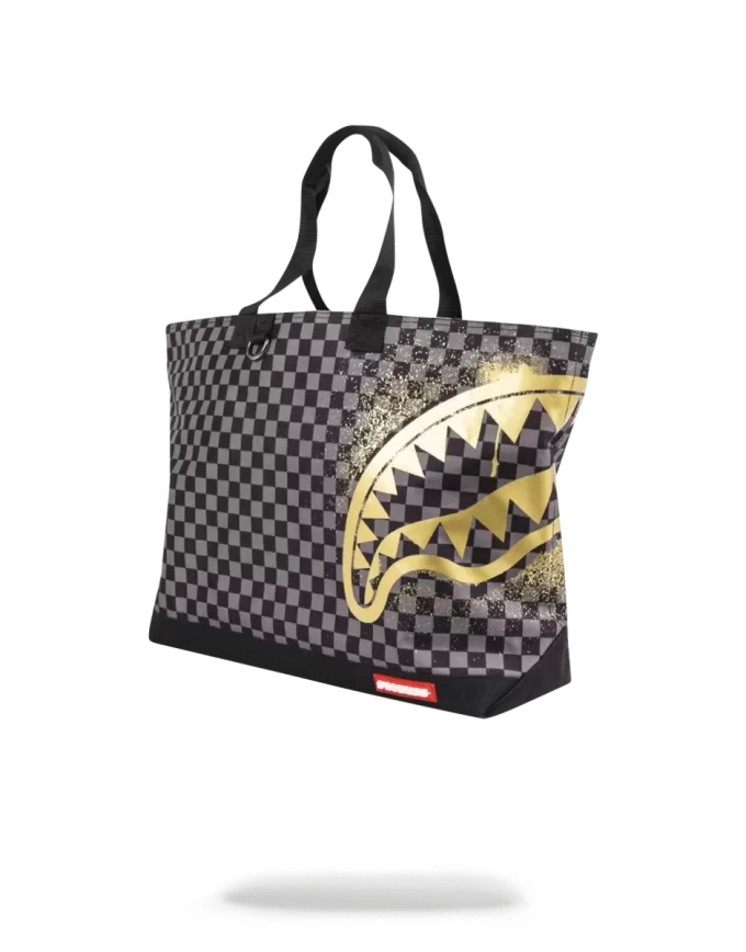 SHARKS IN PARIS GOLD STENCIL TOTE