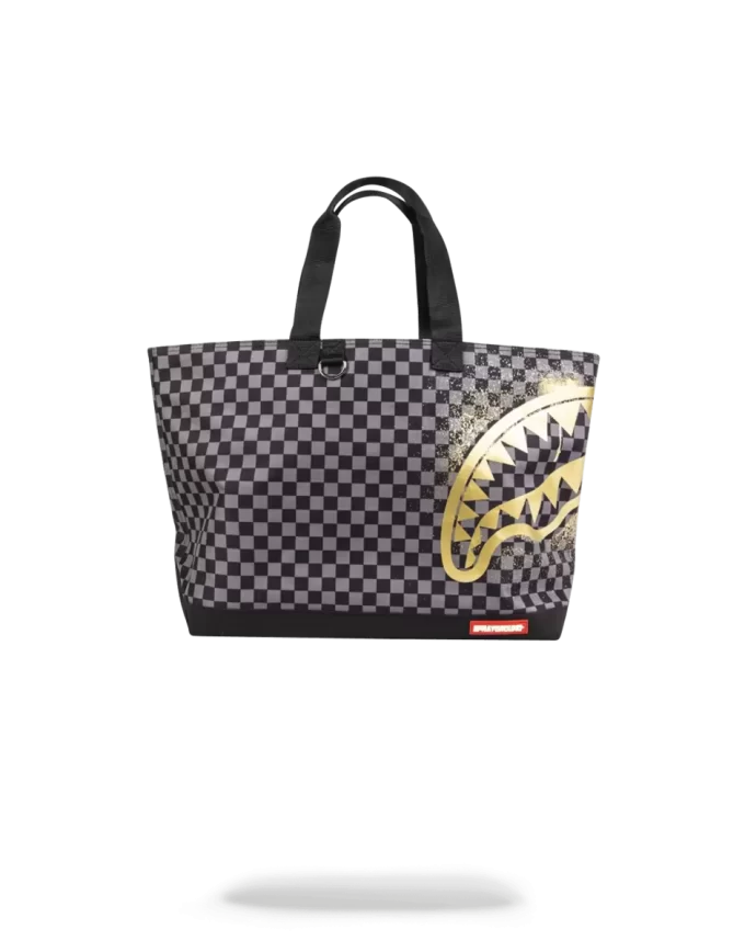 SHARKS IN PARIS GOLD STENCIL TOTE