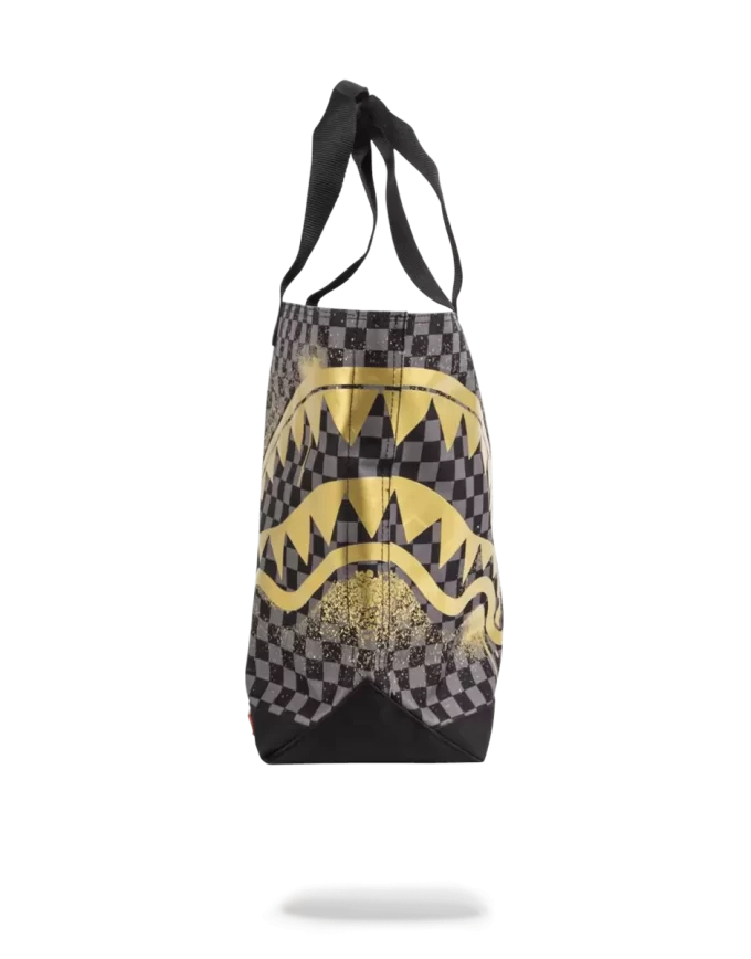 SHARKS IN PARIS GOLD STENCIL TOTE