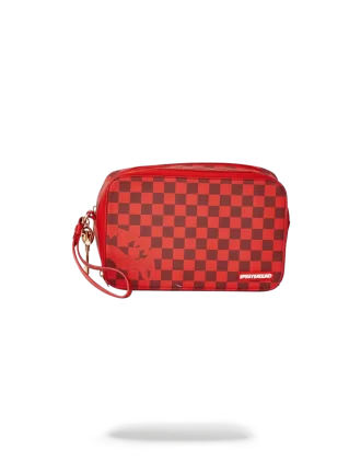 SHARKS IN PARIS RED TOILETRY AKA MONEY BAGS