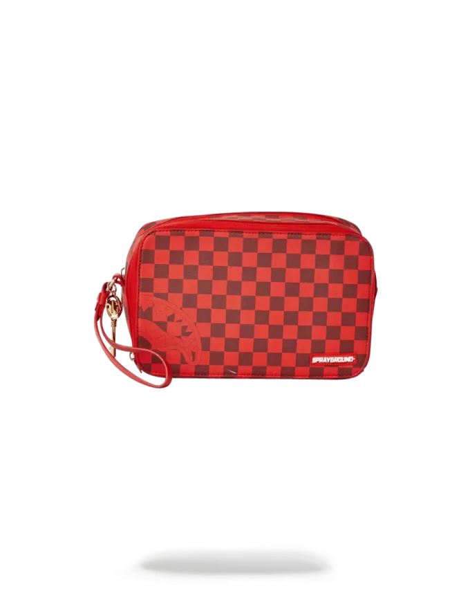 SHARKS IN PARIS RED TOILETRY AKA MONEY BAGS