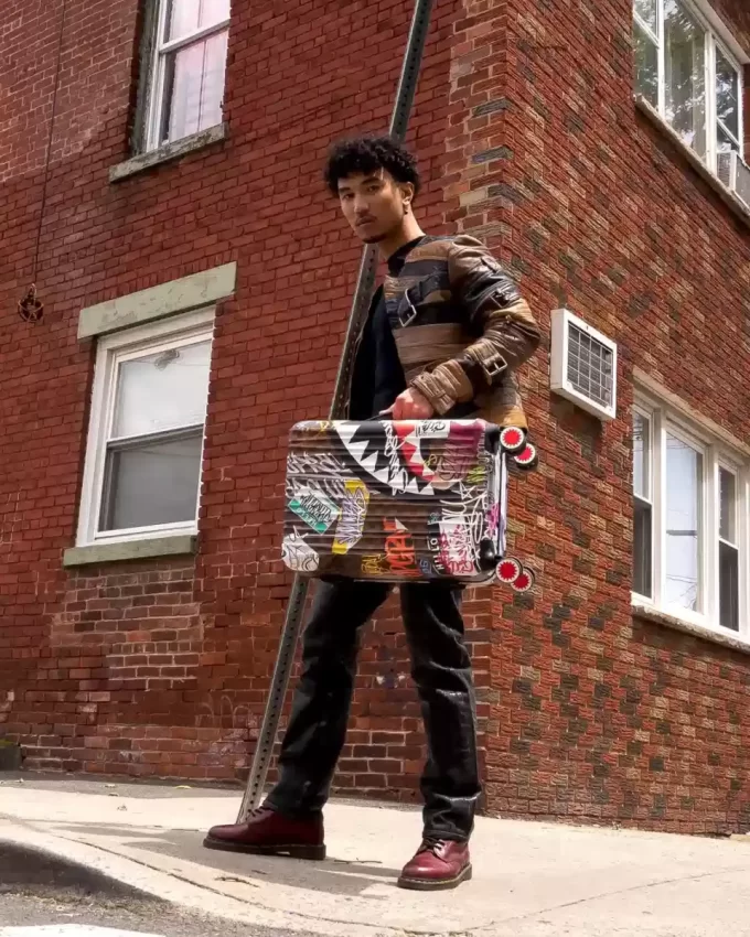 SHARKS IN PARIS THE RIZZ SHARKNAUTICS HARDSHELL CARRY-ON LUGGAGE