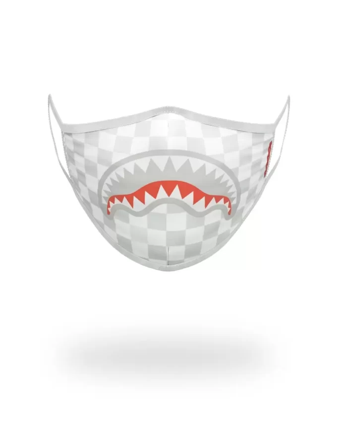 SHARKS IN PARIS (WHITE) FORM-FITTING MASK
