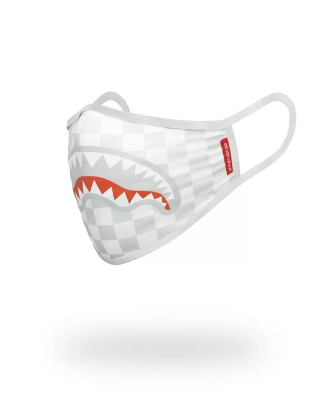 SHARKS IN PARIS (WHITE) FORM-FITTING MASK