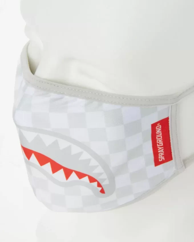 SHARKS IN PARIS (WHITE) FORM-FITTING MASK