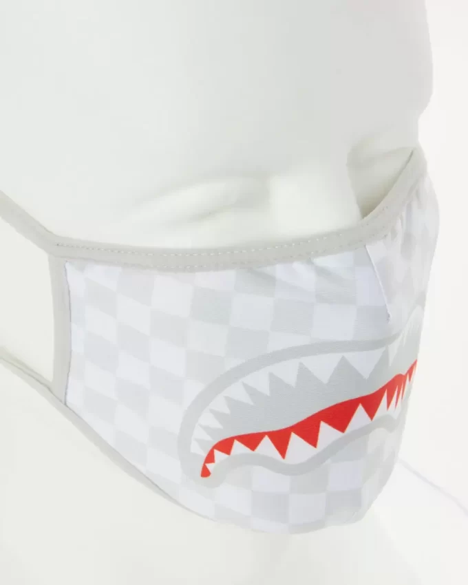SHARKS IN PARIS (WHITE) FORM-FITTING MASK