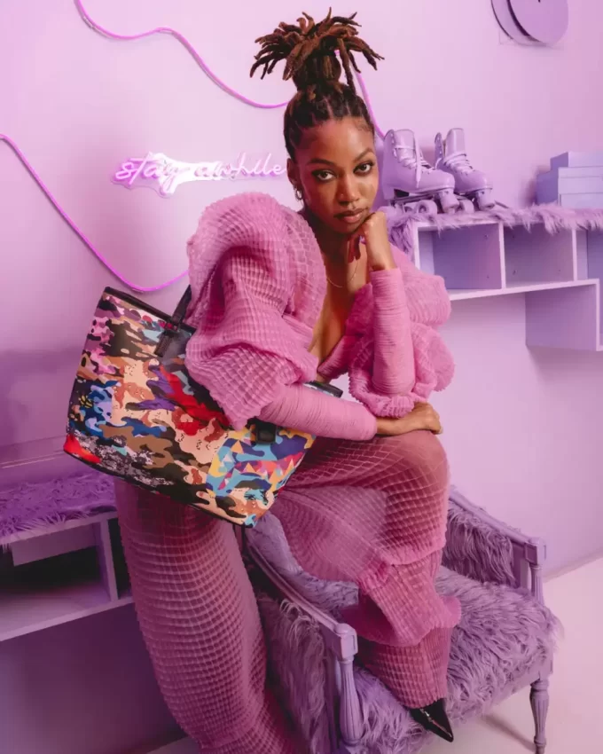 SLICED AND DICED CAMO TOTE