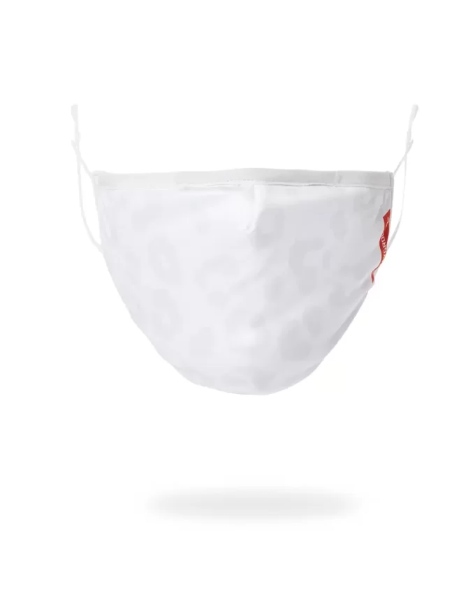 SNOW LEOPARD POLYESTER FACE MASK
