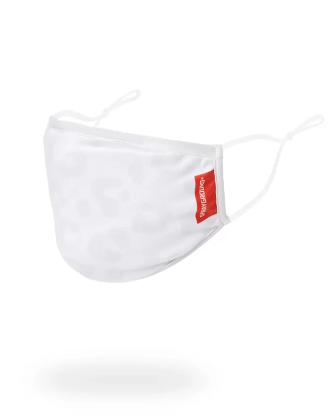 SNOW LEOPARD POLYESTER FACE MASK