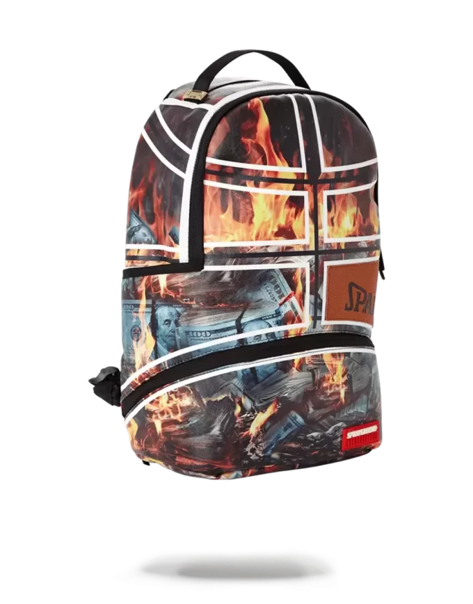 SPALDING X SPRAYGROUND FIRE MONEY BACKPACK