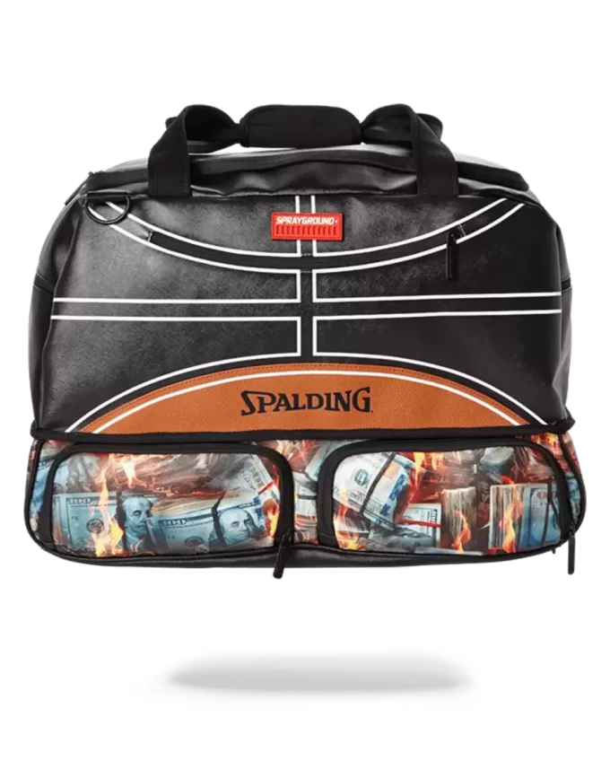 SPALDING X SPRAYGROUND FIRE MONEY SNEAKER DUFFEL