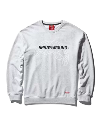 SPRAYGROUND PULLOVER CREW NECK SWEATSHIRT (LT GREY)