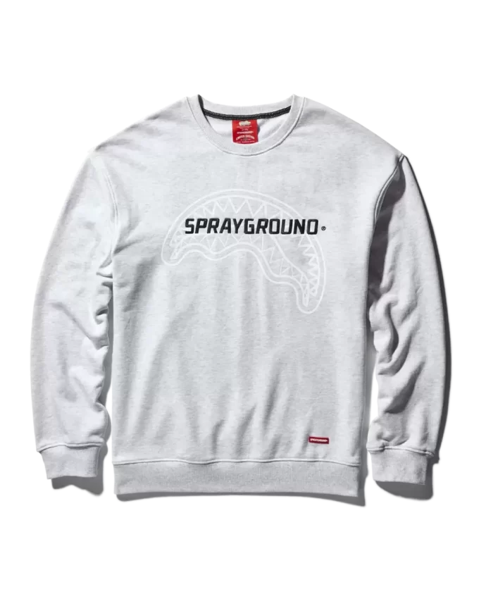SPRAYGROUND PULLOVER CREW NECK SWEATSHIRT (LT GREY)