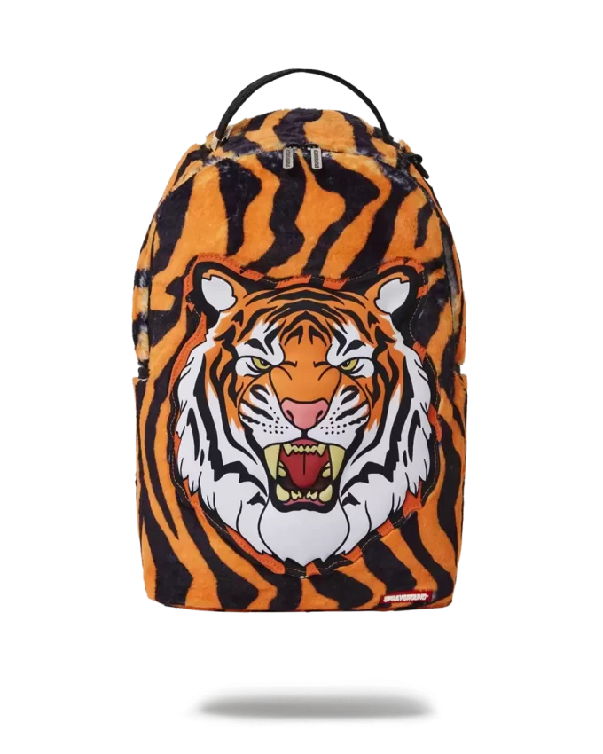 TIGER COZY VELOUR FUR BACKPACK