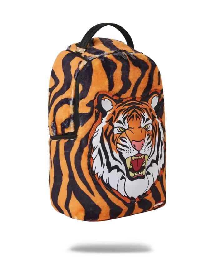 TIGER COZY VELOUR FUR BACKPACK