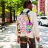TRI-SPLIT GRAFFITI BACKPACK (DLXV) TRI-SPLIT GRAFFITI BACKPACK (DLXV)