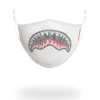 TRINITY DIAMOND SHARK (WHT) POLYESTER FACE MASK