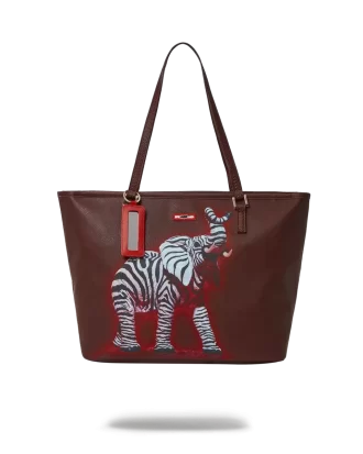 ZEBRA ELEPHANT RON ENGLISH COLLAB TOTE